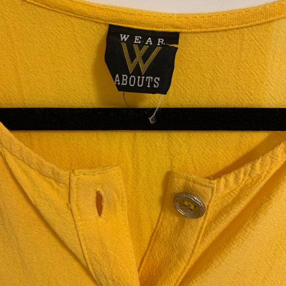 Vintage Wear Abouts Tiered Midi Length Boho Dress in Yellow - Picture 2 of 2